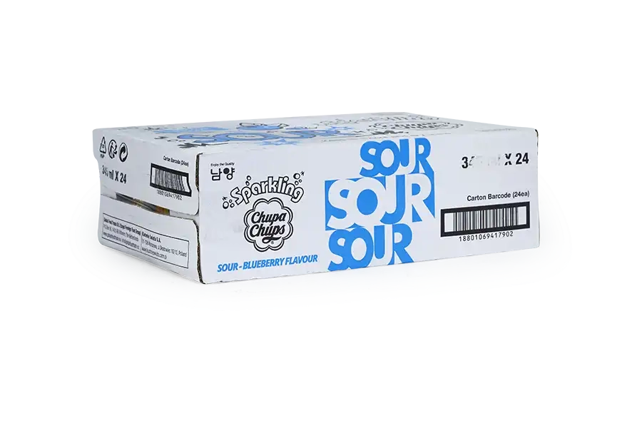 Chupa chups sour blueberry korea blik 34,5cl doos