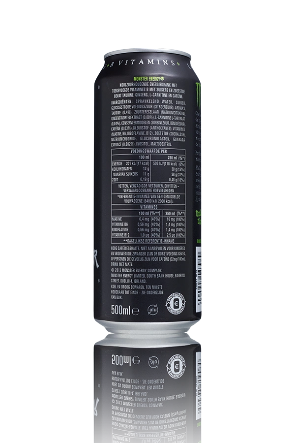 Monster energy monster green 50cl blikjes 12 stuks achterkan