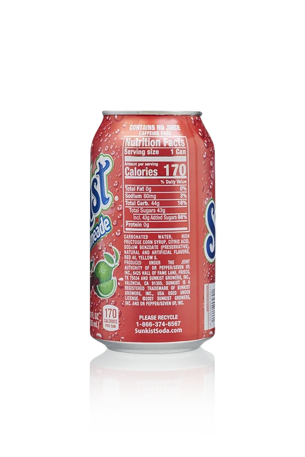 Sunkist usa cherry limeade usa blik 33,5cl back