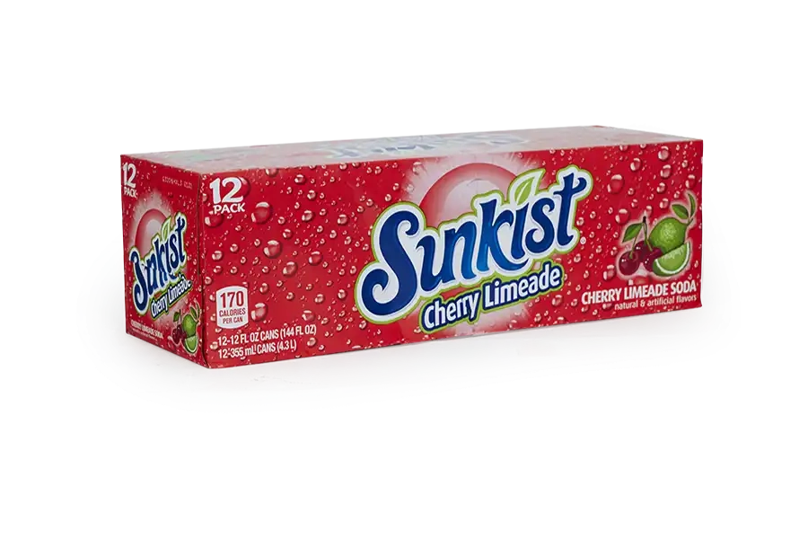 Sunkist usa cherry limeade usa blik 33,5cl doos